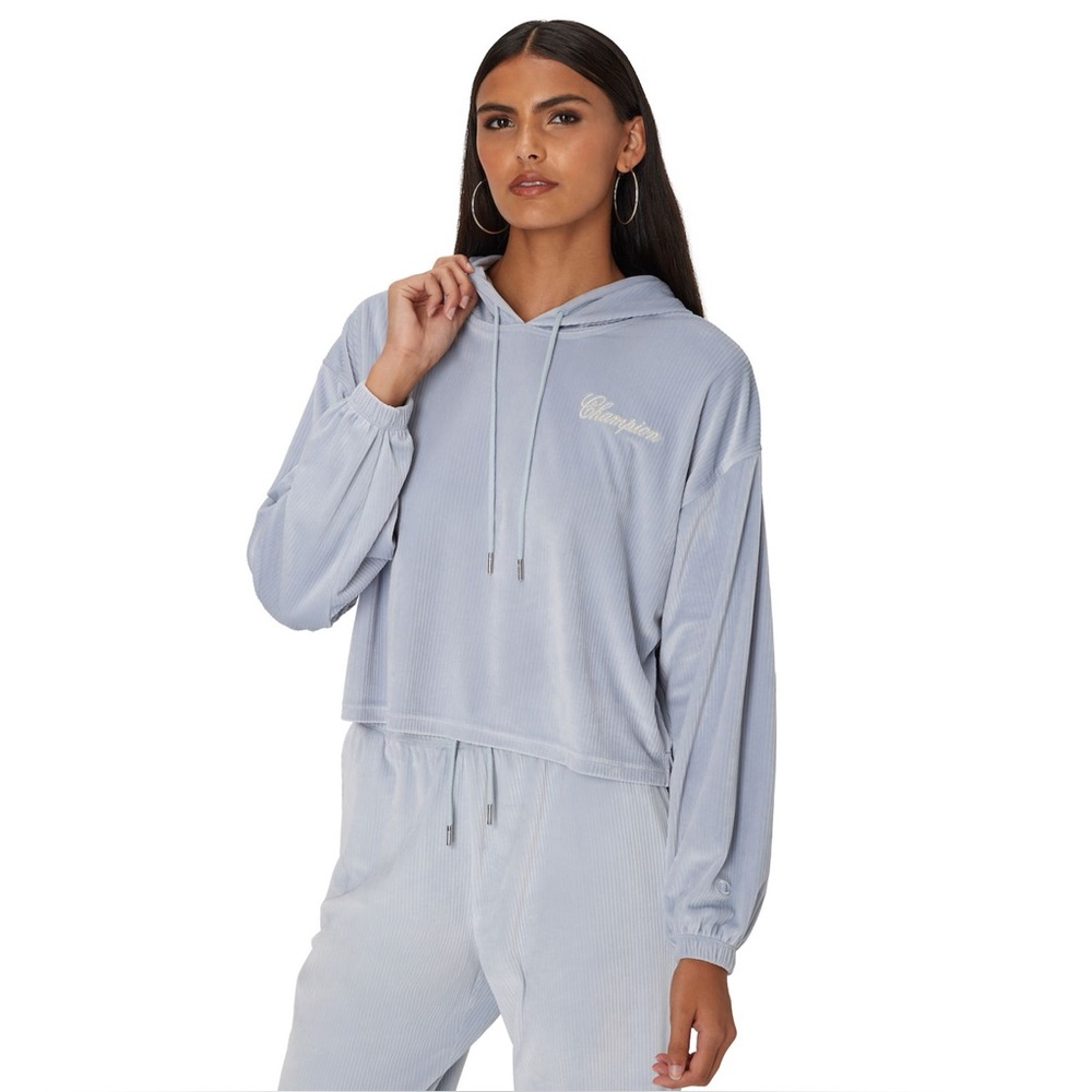 Champion® Women’s Soft Touch Corduroy Pullover Hoodie